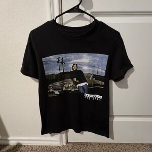 Ice Cube Graphic Print T Shirt Hip Hop Rap Music Black Tee Menswear